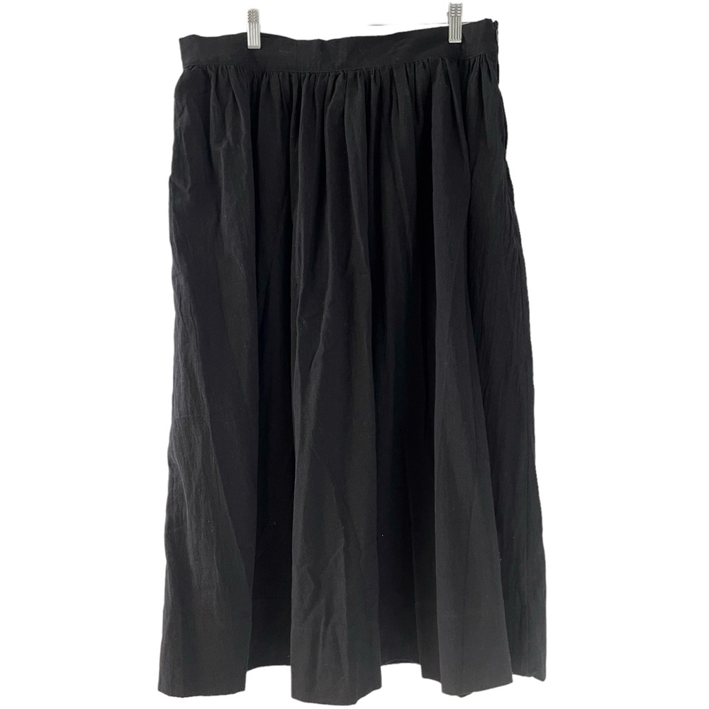 One Left! ❤️ NEW! Retro Full Pleated Black Midi Skirt - Picture 5 of 9